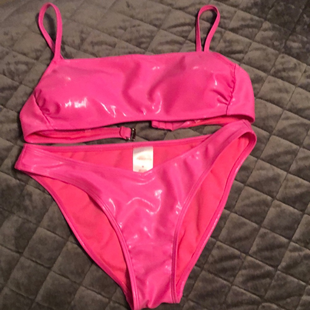 Xhilaration bight pink shiny bikini